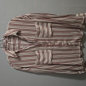 Free People button down top Oversized Silky Satin Professional Office Preppy